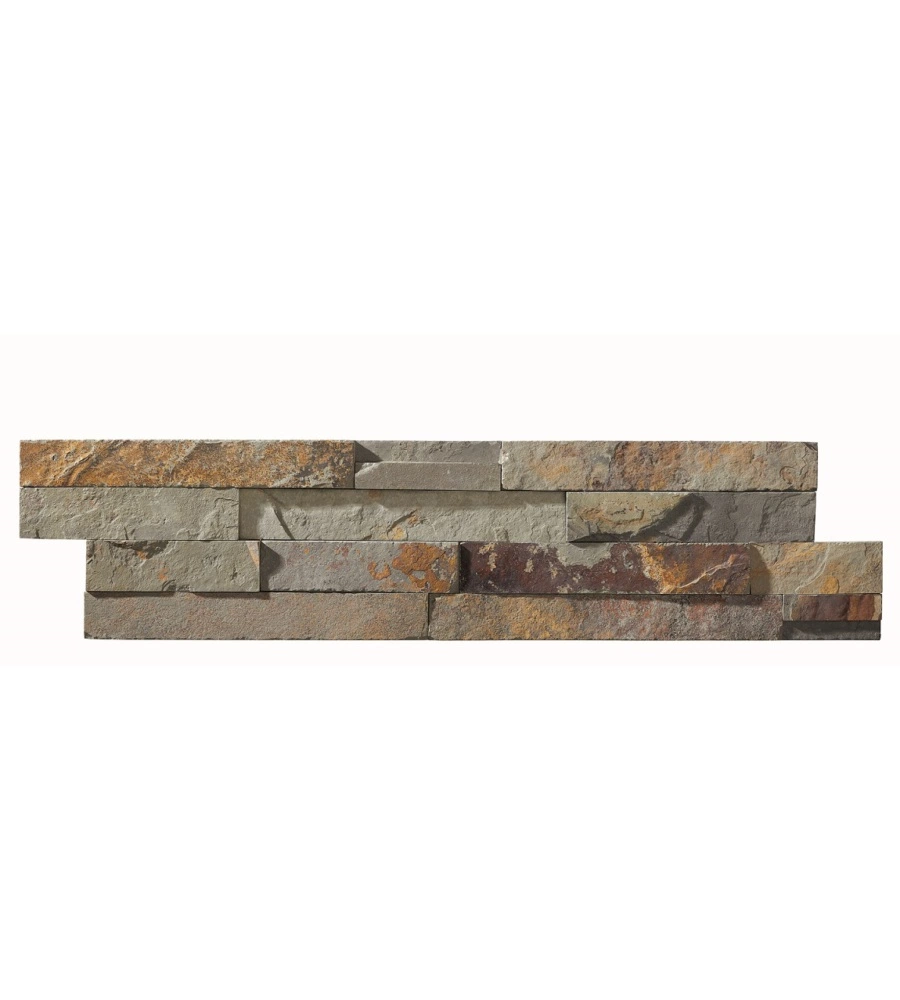 RIVESTIMENTO "NATURAL PANEL" IN ARDESIA MULTICOLOR - PANNELLO 15X60 CM.